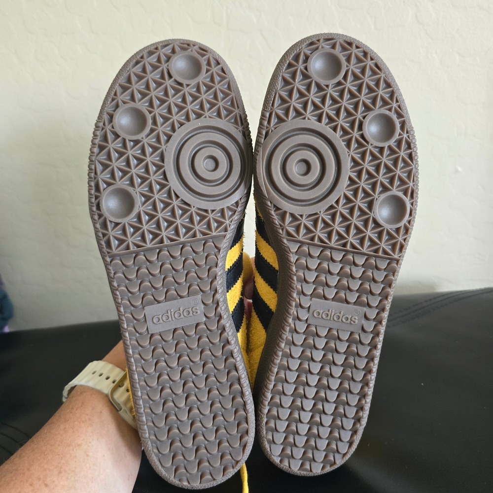 Adidas Originals Samba OG Sneakers Yellow black Size 6.5 Retro Preppy Streetwear - Picture 11 of 11